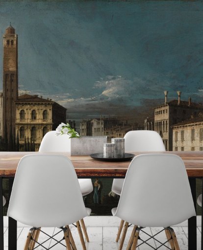 mural de bellas artes llamado Gran Canal: San Geremia y la entrada al Cannaregio de Canaletto para salas de estar y dormitorios mural de bellas artes llamado Gran Canal: San Geremia y la entrada al Cannaregio de Canaletto para salas de estar y dormitorios