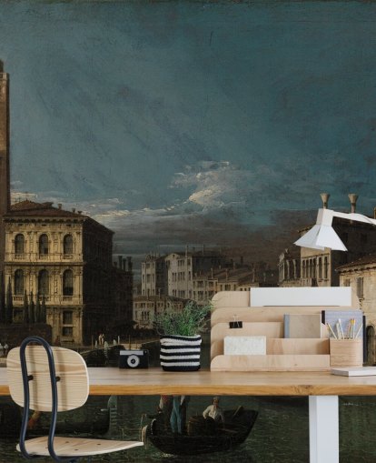 fine art mural called Grand Canal: San Geremia and the Entrance to the Cannaregio by Canaletto for living rooms and bedrooms