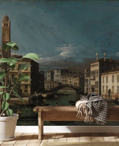 fine art mural called Grand Canal: San Geremia and the Entrance to the Cannaregio by Canaletto for living rooms and bedrooms