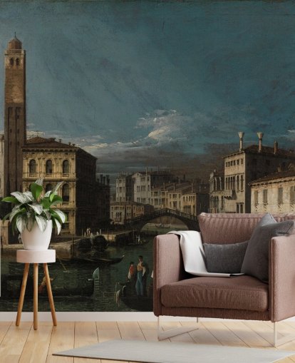 fine art mural called Grand Canal: San Geremia and the Entrance to the Cannaregio by Canaletto for living rooms and bedrooms