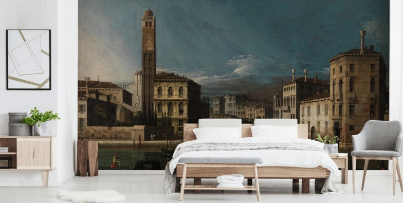 fine art mural called Grand Canal: San Geremia and the Entrance to the Cannaregio by Canaletto for living rooms and bedrooms