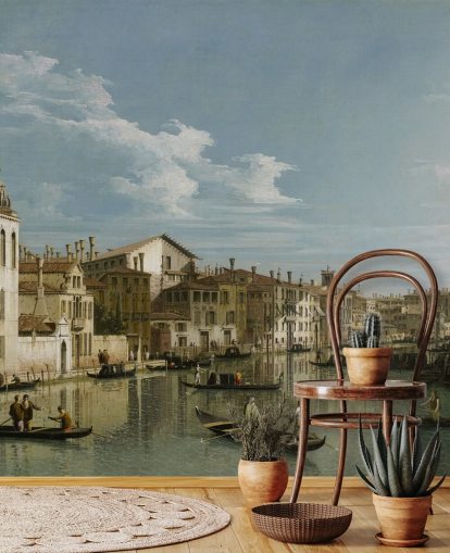 fine art wallpaper mural called The Grand Canal in Venice from Palazzo Flangini to Campo San Marcuola. by Canaletto fine art wallpaper mural called The Grand Canal in Venice from Palazzo Flangini to Campo San Marcuola. by Canaletto