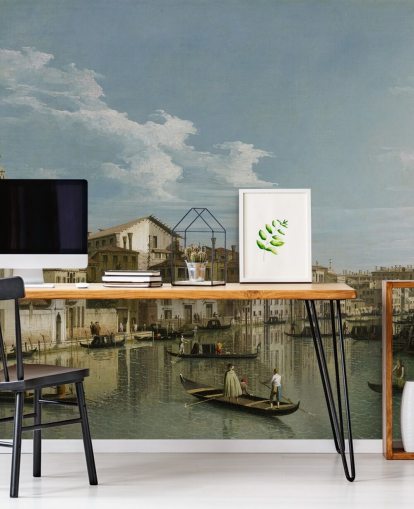fine art wallpaper mural called The Grand Canal in Venice from Palazzo Flangini to Campo San Marcuola. by Canaletto fine art wallpaper mural called The Grand Canal in Venice from Palazzo Flangini to Campo San Marcuola. by Canaletto