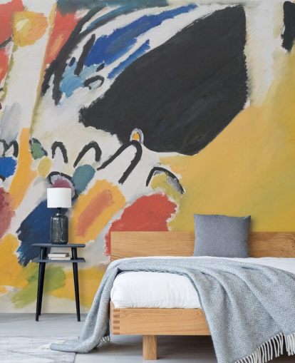 mural de papel pintado de bellas artes llamado Impressionen III (Konzert) de Wassily Kandinsky para salas de estar y dormitorios