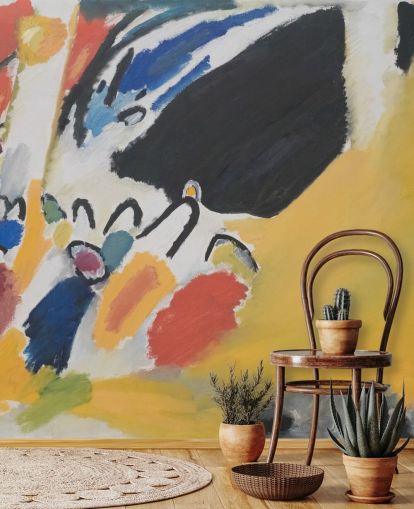 kunsttapet vægmaleri kaldet Impressionen III (Konzert) af Wassily Kandinsky til stuer og soveværelser