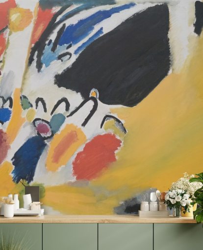 kunsttapet veggmaleri kalt Impressionen III (Konzert) av Wassily Kandinsky for stuer og soverom