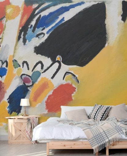 fine art behangmuurschildering genaamd Impressionen III (Konzert) van Wassily Kandinsky voor woon- en slaapkamers fine art behangmuurschildering genaamd Impressionen III (Konzert) van Wassily Kandinsky voor woon- en slaapkamers