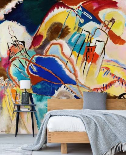 kunstmuurschildering genaamd Improvisation No. 30 (Cannons) van Wassily Kandinsky voor woonkamers, slaapkamers en kantoren
