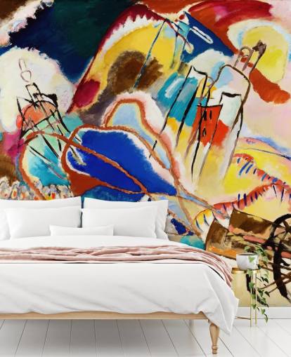 kunstmuurschildering genaamd Improvisation No. 30 (Cannons) van Wassily Kandinsky voor woonkamers, slaapkamers en kantoren