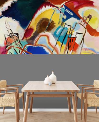 fine art wall mural called Improvisation No. 30 (Cannons) by Wassily Kandinsky for living rooms, bedrooms and offices
