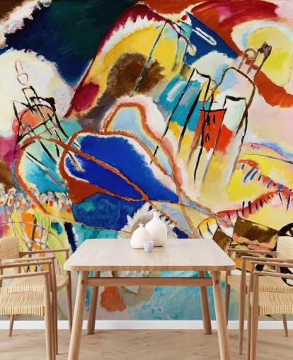 fine art wall mural called Improvization No. 30 (Cannons) by Wassily Kandinsky for living rooms, bedrooms and offices