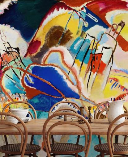 fine art wall mural called Improvisation No. 30 (Cannons) by Wassily Kandinsky for living rooms, bedrooms and offices