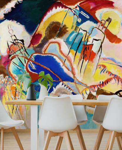 kunstmuurschildering genaamd Improvisation No. 30 (Cannons) van Wassily Kandinsky voor woonkamers, slaapkamers en kantoren