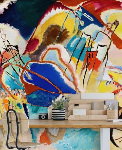 mural de parede de belas artes chamado Improvisation No. 30 (Cannons) de Wassily Kandinsky para salas de estar, quartos e escritórios