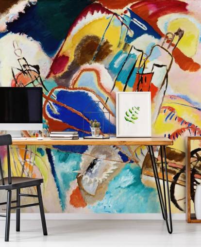 fine art wall mural called Improvisation No. 30 (Cannons) by Wassily Kandinsky for living rooms, bedrooms and offices