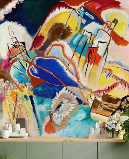 konstväggmålning kallad Improvisation No. 30 (Cannons) av Wassily Kandinsky för vardagsrum, sovrum och kontor