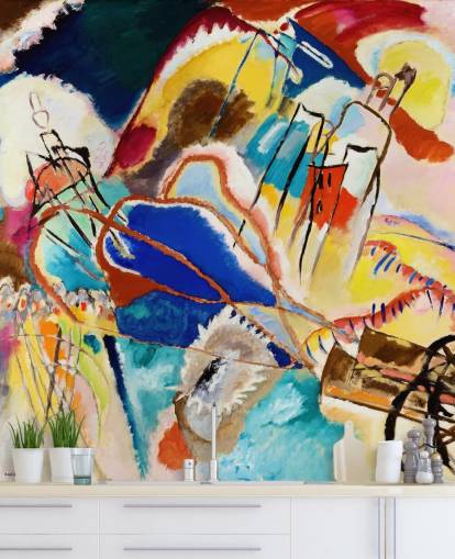 kunstveggmaleri kalt Improvisation No. 30 (Cannons) av Wassily Kandinsky for stuer, soverom og kontorer