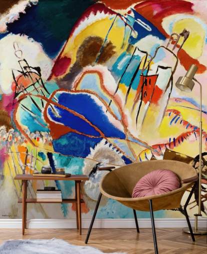 murale d'arte chiamato Improvisation No. 30 (Cannons) di Wassily Kandinsky per salotti, camere da letto e uffici