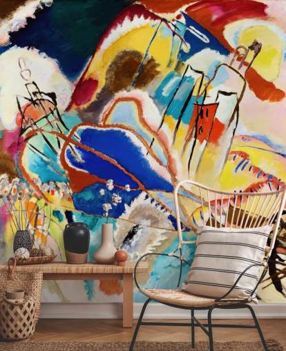 fine art wall mural called Improvization No. 30 (Cannons) by Wassily Kandinsky for living rooms, bedrooms and offices