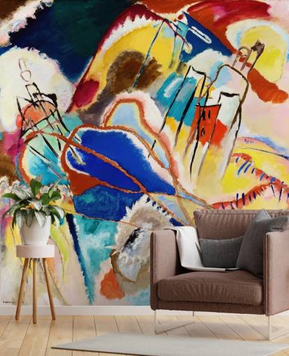 fine art wall mural called Improvization No. 30 (Cannons) by Wassily Kandinsky for living rooms, bedrooms and offices