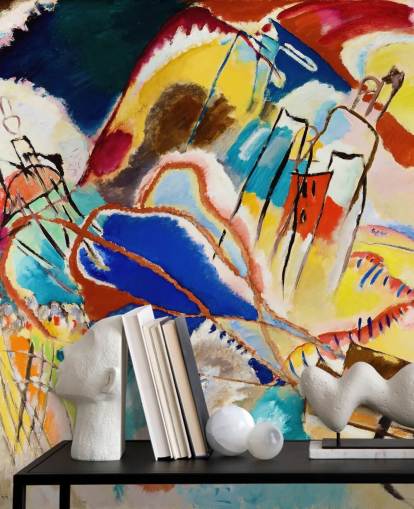 kunstvægmaleri kaldet Improvisation No. 30 (Cannons) af Wassily Kandinsky til stuer, soveværelser og kontorer kunstvægmaleri kaldet Improvisation No. 30 (Cannons) af Wassily Kandinsky til stuer, soveværelser og kontorer