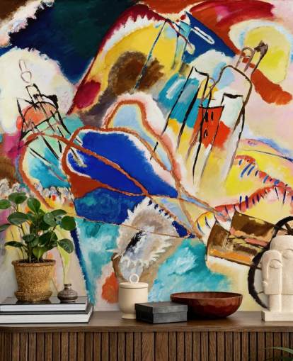 murale d'arte chiamato Improvisation No. 30 (Cannons) di Wassily Kandinsky per salotti, camere da letto e uffici