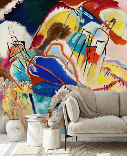 fresque murale d'art intitulée Improvisation No. 30 (Cannons) de Wassily Kandinsky pour les salons, les chambres et les bureaux fresque murale d'art intitulée Improvisation No. 30 (Cannons) de Wassily Kandinsky pour les salons, les chambres et les bureaux