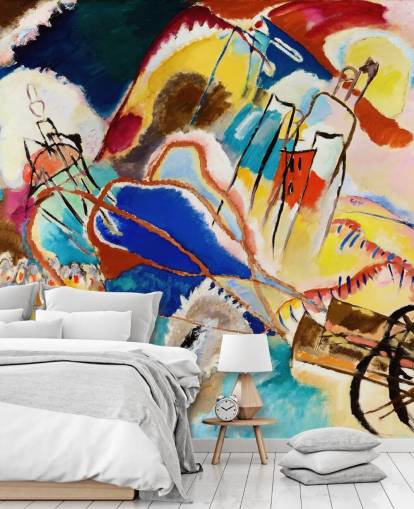 mural de pared de bellas artes llamado Improvisación núm. 30 (Cañones) de Wassily Kandinsky para salas de estar, dormitorios y oficinas