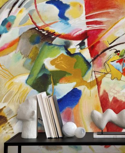 papier peint mural d'art intitulé Painting with Green Centre de Wassily Kandinsky pour les chambres et les entreprises papier peint mural d'art intitulé Painting with Green Centre de Wassily Kandinsky pour les chambres et les entreprises