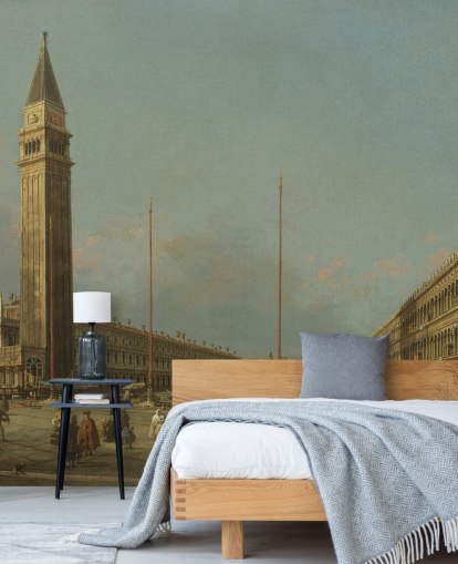 carta da parati fine art chiamata Piazza San Marco Looking South and West di Canaletto carta da parati fine art chiamata Piazza San Marco Looking South and West di Canaletto