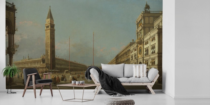 fine art wallpaper mural called Piazza San Marco Looking South and West by Canaletto 