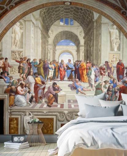 kunstveggmaleri kalt The School of Athens av Raphael for hjem, kontorer og bedrifter