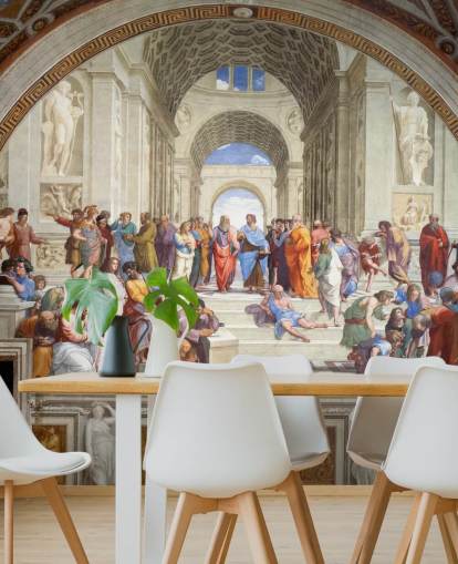 mural de parede de belas artes chamado The School of Athens, de Raphael, para residências, escritórios e empresas mural de parede de belas artes chamado The School of Athens, de Raphael, para residências, escritórios e empresas