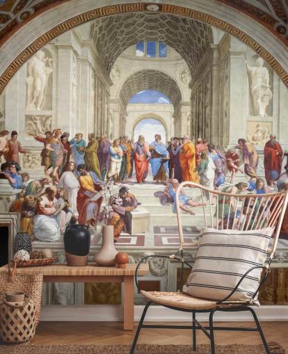 fine art wall mural called The School of Athens by Raphael for homes, offices and businesses