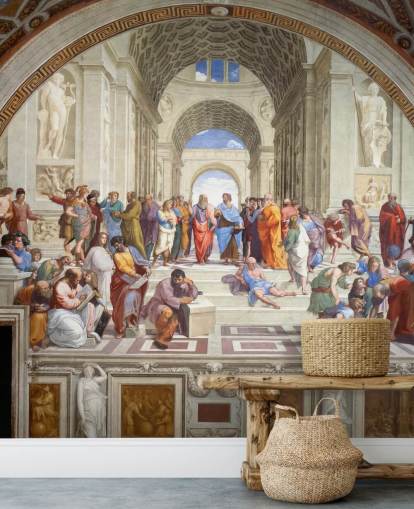 fine art wall mural called The School of Athens by Raphael for homes, offices and businesses