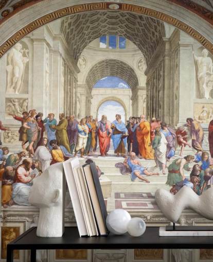 fine art wall mural called The School of Athens by Raphael for homes, offices and businesses
