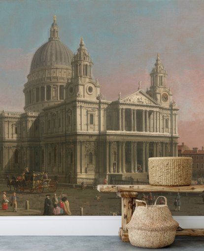 carta da parati fine art chiamata Cattedrale di San Paolo di Canaletto per casa, uffici e camere da letto