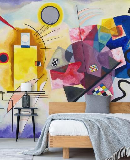 konstväggmålning kallad Yellow-Red-Blue av Wassily Kandinsky för hem, kontor och företag konstväggmålning kallad Yellow-Red-Blue av Wassily Kandinsky för hem, kontor och företag