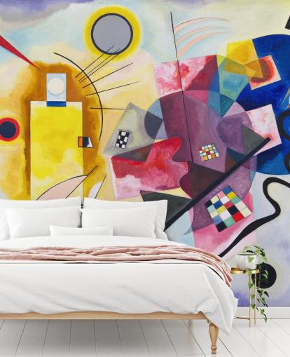 fine art muurschildering genaamd Yellow-Red-Blue van Wassily Kandinsky voor huizen, kantoren en bedrijven