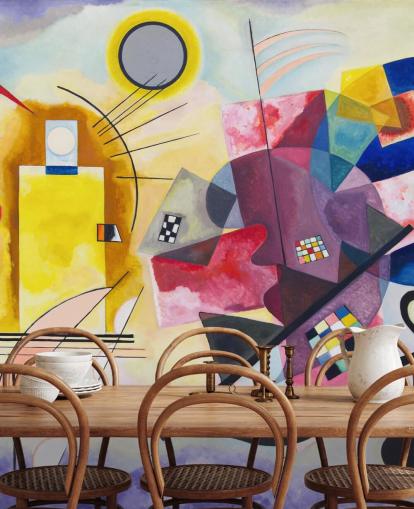 mural de pared de bellas artes llamado Yellow-Red-Blue de Wassily Kandinsky para hogares, oficinas y negocios mural de pared de bellas artes llamado Yellow-Red-Blue de Wassily Kandinsky para hogares, oficinas y negocios