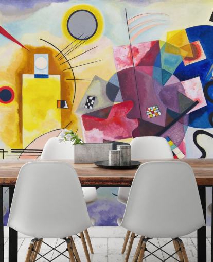 fine art wall mural called Yellow-Red-Blue by Wassily Kandinsky for homes, offices and businesses