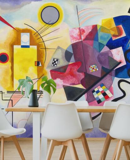 mural de pared de bellas artes llamado Yellow-Red-Blue de Wassily Kandinsky para hogares, oficinas y negocios