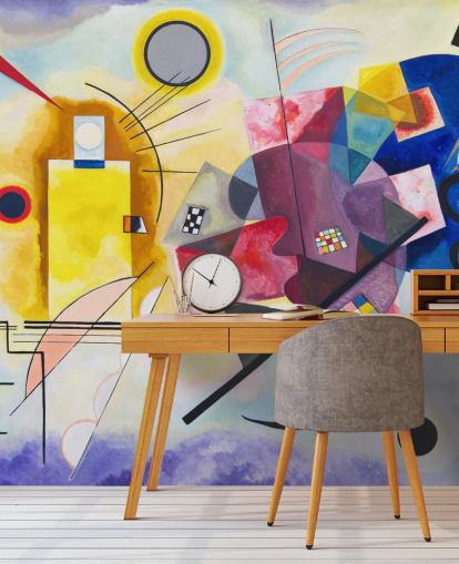 fresque murale d'art intitulée Yellow-Red-Blue de Wassily Kandinsky pour les maisons, les bureaux et les entreprises fresque murale d'art intitulée Yellow-Red-Blue de Wassily Kandinsky pour les maisons, les bureaux et les entreprises