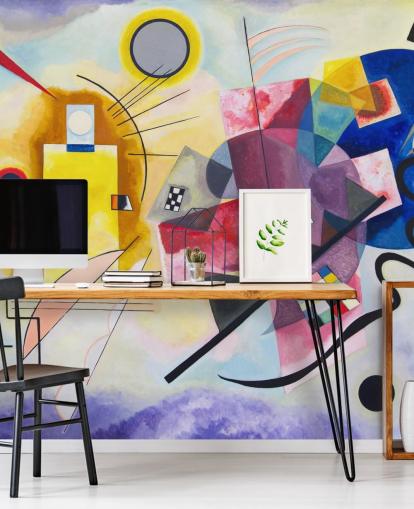 konstväggmålning kallad Yellow-Red-Blue av Wassily Kandinsky för hem, kontor och företag konstväggmålning kallad Yellow-Red-Blue av Wassily Kandinsky för hem, kontor och företag