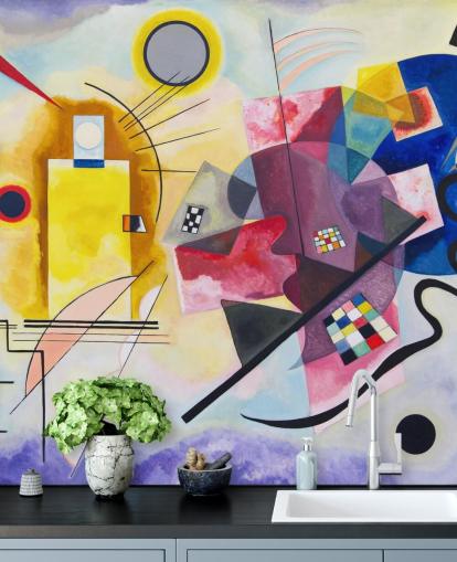 murale d'arte chiamato Yellow-Red-Blue di Wassily Kandinsky per case, uffici e aziende