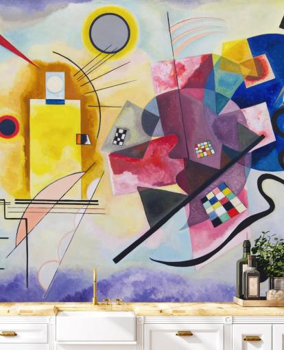 kunstvægmaleri kaldet Yellow-Red-Blue af Wassily Kandinsky til hjem, kontorer og virksomheder