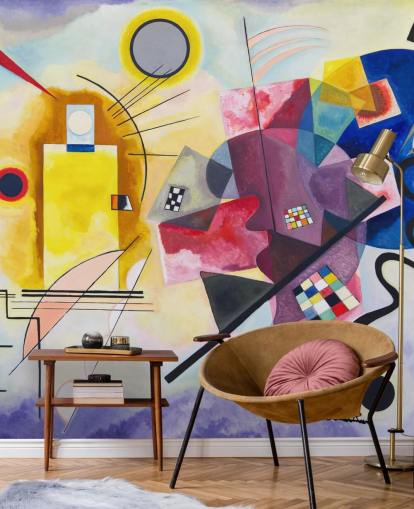 fine art wall mural called Yellow-Red-Blue by Wassily Kandinsky for homes, offices and businesses
