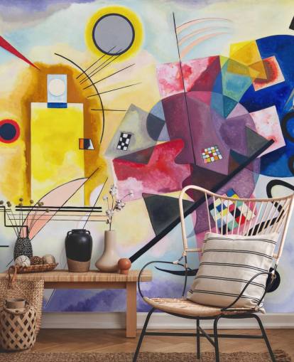 murale d'arte chiamato Yellow-Red-Blue di Wassily Kandinsky per case, uffici e aziende