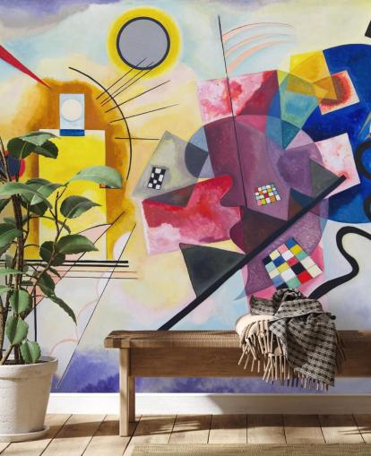 kunstvægmaleri kaldet Yellow-Red-Blue af Wassily Kandinsky til hjem, kontorer og virksomheder kunstvægmaleri kaldet Yellow-Red-Blue af Wassily Kandinsky til hjem, kontorer og virksomheder