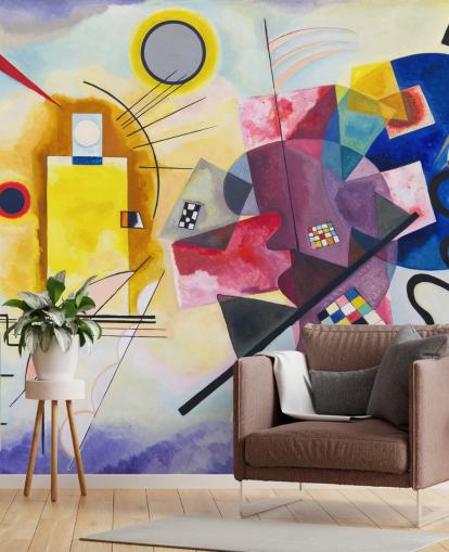 fine art wall mural called Yellow-Red-Blue by Wassily Kandinsky for homes, offices and businesses